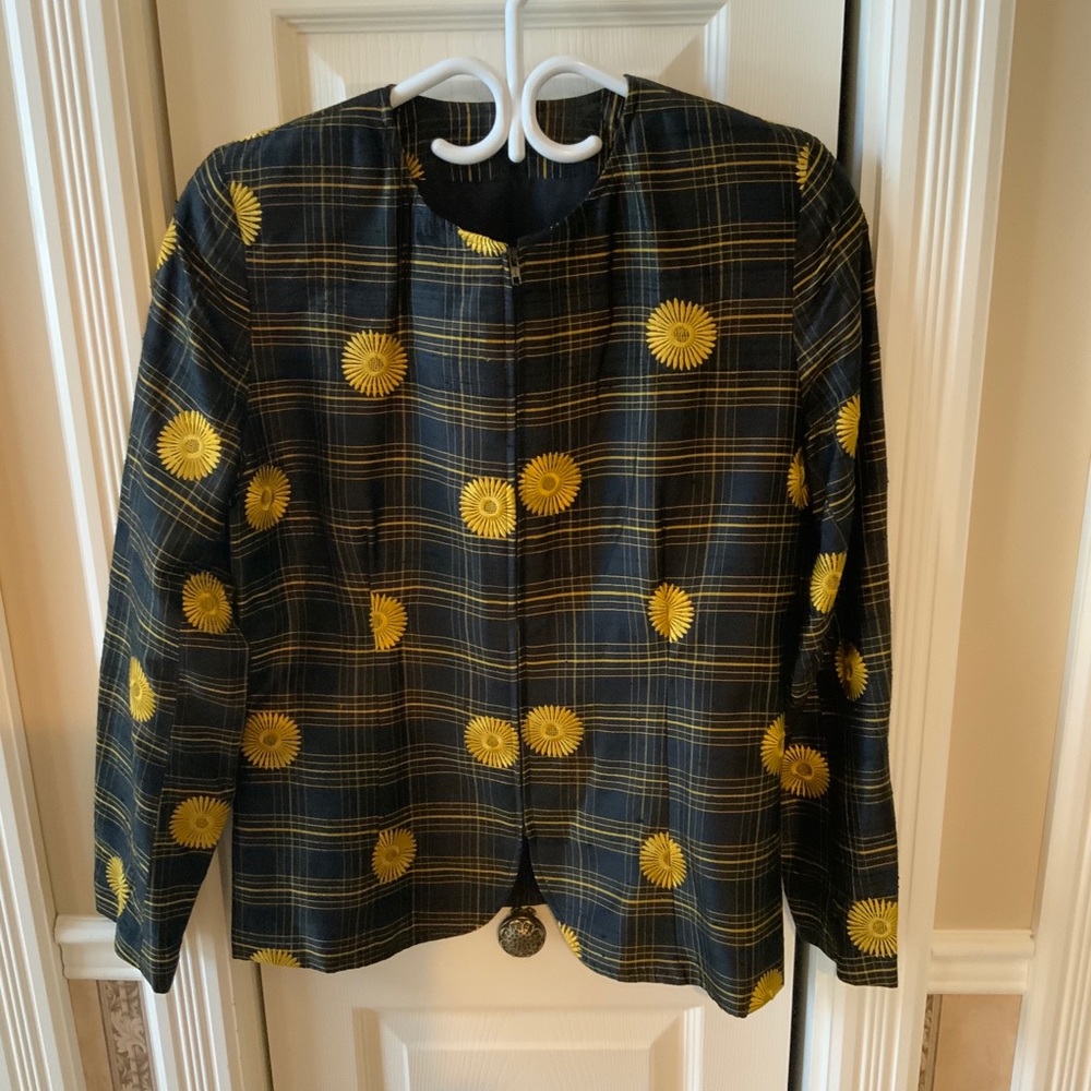Custom made blazer high end quality silk size 6